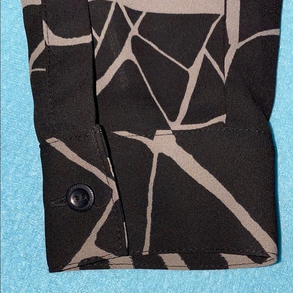 SUSAN GRAVER shirt dress tunic button up semi-sheer animal print midi NEW size 8 - Picture 3 of 11